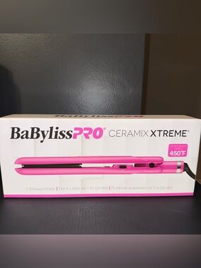 🆕 BaByliss Pink Ceramix Xtreme 1" Flat Iron Hair Straightener